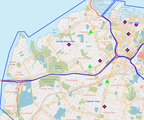 eMap Highlight points of interest