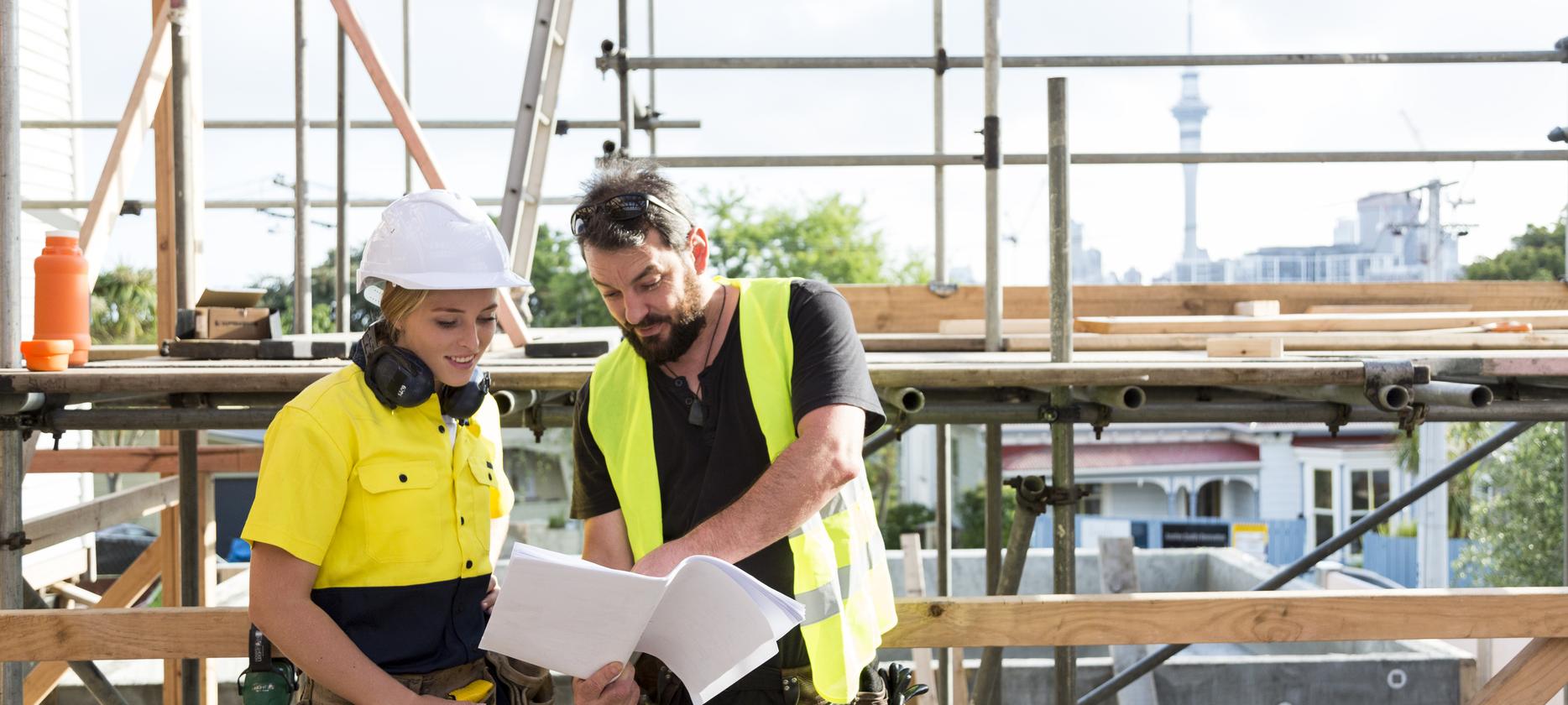 Construction site people